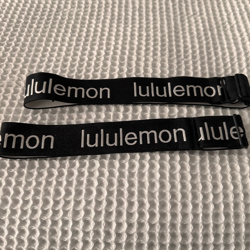 Lululemon Black Adjustable Headbands (2)